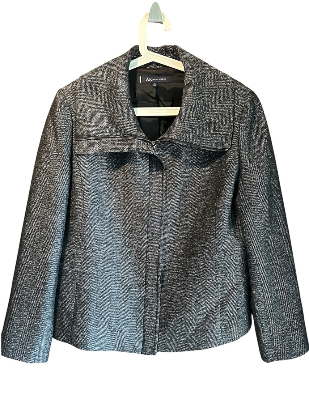 Anne Klein Women's Gray Textured Blazer Jacket